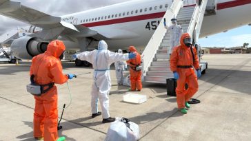 One evacuated passenger tests positive for hantavirus and another develops symptoms on flight home